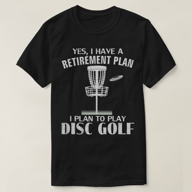 Ja, jag har en Pension-plan med en skiva med golf- T Shirt (Design framsida)