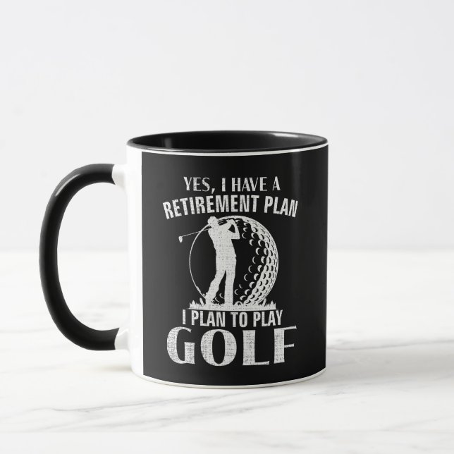 Ja Jag Har En Pensionsplan Golf Rolig Golfare Mugg (Vänster)