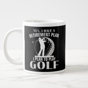 Ja Jag Har En Pensionsplan Golf Roligt Golfare Jumbo Mugg