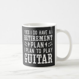 Ja, Jag Har En Pensionsplan Rolig Gitarrälskare Kaffemugg