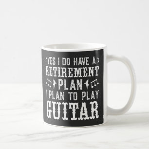 Ja, Jag Har En Pensionsplan Rolig Gitarrälskare Kaffemugg