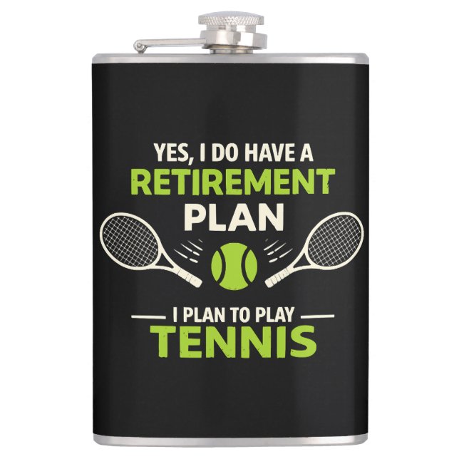 Ja, jag har en pensionsplan Tennis Fickplunta (Framsidan)