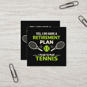 Ja, jag har en pensionsplan Tennis Fyrkantigt Visitkort