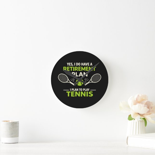 Ja Jag Har En Pensionsplan Tennis Rund Klocka (Hem)