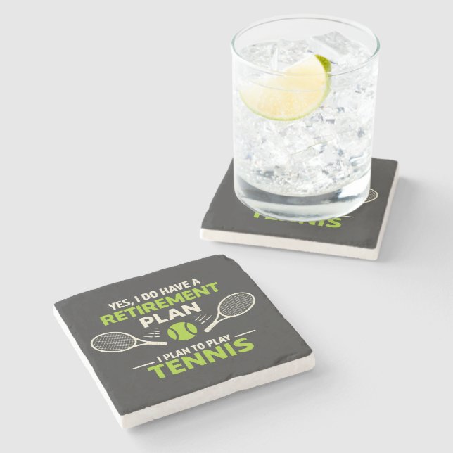 Ja, jag har en pensionsplan Tennis Stenunderlägg (Sidan)