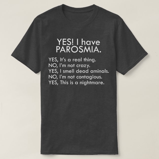 Ja, jag har parosmi 18 t shirt (Design framsida)