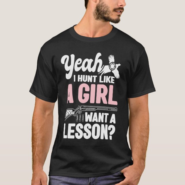 Ja, jag hunt som en flicka. t shirt (Framsida)