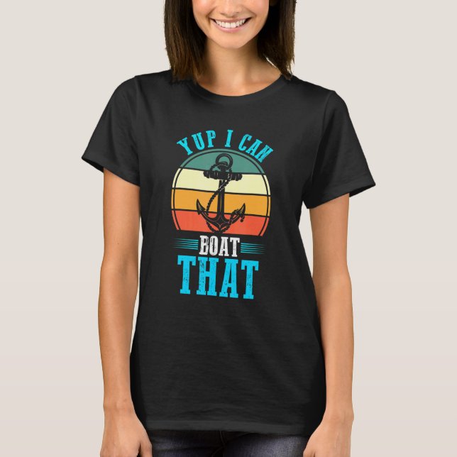 Ja, jag kan bada i båten. t shirt (Framsida)
