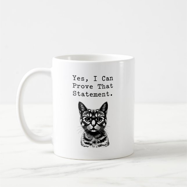 Ja, jag kan bevisa det påståendet Math Design Kaffemugg (Vänster)