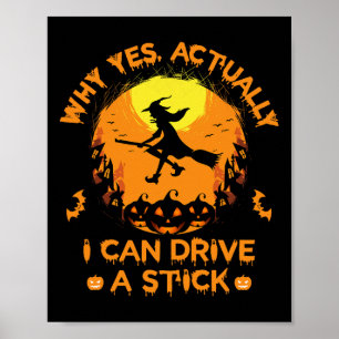 Ja, jag kan köra en penna - Halloween W Poster
