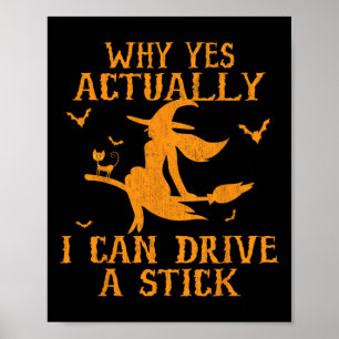 Ja, jag kan köra en Stick Halloween 202 Poster