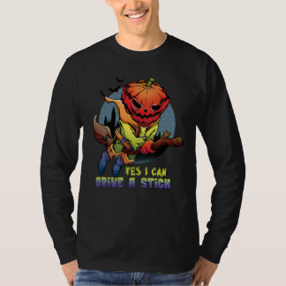 "Ja, jag kan köra en Stick Halloween T-Shirt