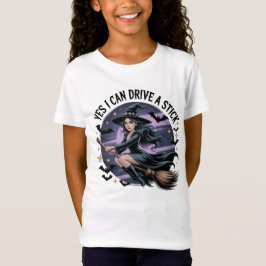 Ja, jag kan köra en Stick Witch Halloween T Shirt