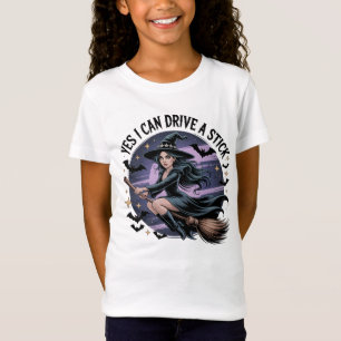 Ja, jag kan köra en Stick Witch Halloween T Shirt
