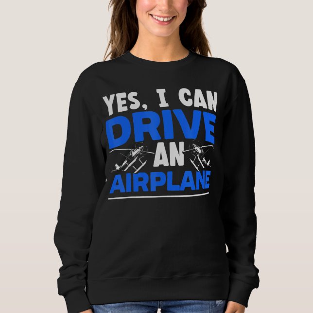 Ja, jag kan köra ett flygplan Flygplan Pilot Aviat T Shirt (Framsida)