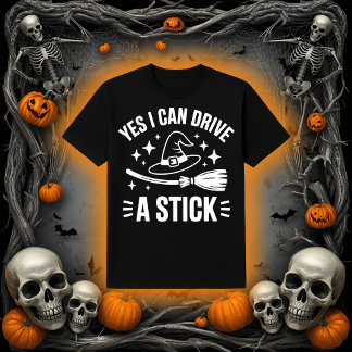 Ja, jag kan köra ett stift | Funny Witch Broom T Shirt