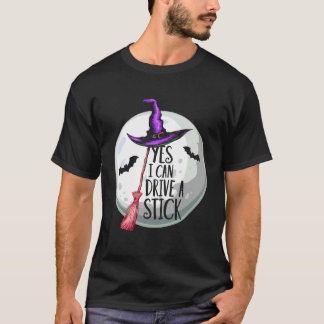 Ja Jag Kan Köra Manuell Rolig Halloween Kuslig Tro T Shirt
