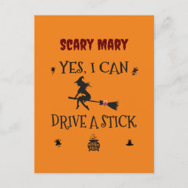 Ja, jag kan köra stickshift säger häxan vykort