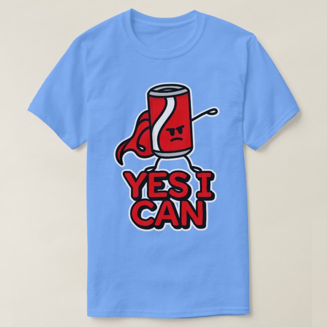 Ja, jag kan lustiga Toppen Hero, lustigt barn, mat T Shirt (Design framsida)