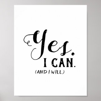 Ja, jag kan och jag kommer att bli Motiv Christian Poster