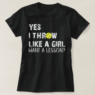 Ja, jag kastar som en liten sofball. t shirt
