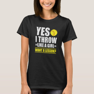 Ja Jag Kastar Som En Tjej Vill Ha En Lektion Softb T Shirt
