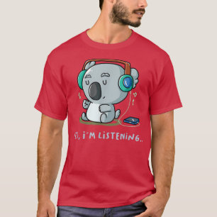 Ja, jag lyssnar på Introvert Music Fläkt Nerd Koal T Shirt