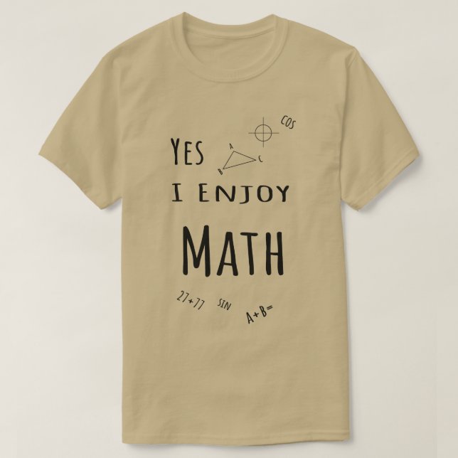 Ja, jag njuter av Math3 T Shirt (Design framsida)