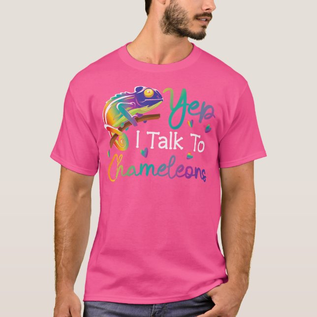 Ja, jag pratar med Chameleons T Shirt (Framsida)