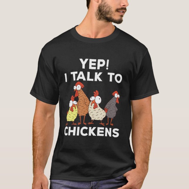 Ja, jag pratar med Chicken T Shirt (Framsida)