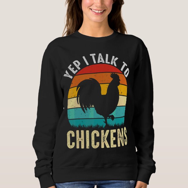 Ja, jag pratar med Chickens Cute Chicken Buffs Vin T Shirt (Framsida)