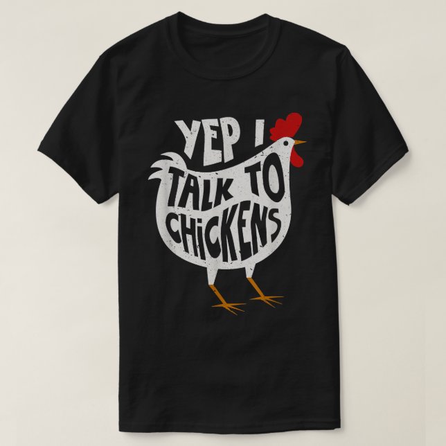 Ja, jag pratar med Chickens Shirt Cute Chicken Buf T Shirt (Design framsida)
