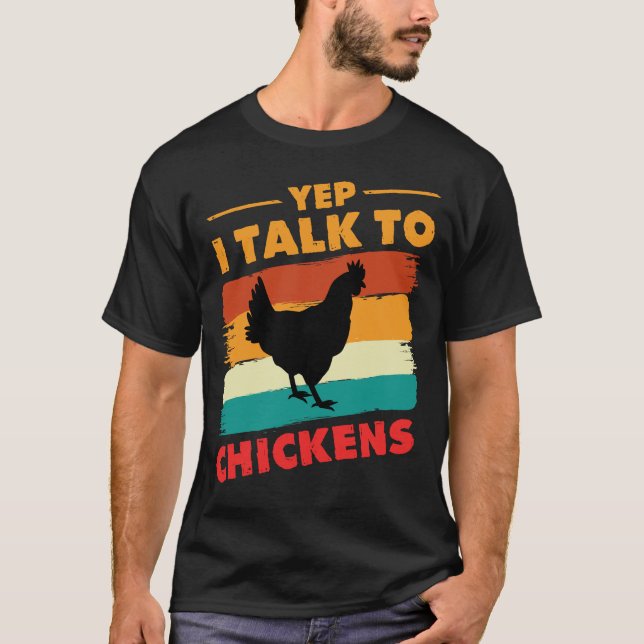 Ja, jag pratar med Chickens Shirt Cute Chicken Buf T Shirt (Framsida)