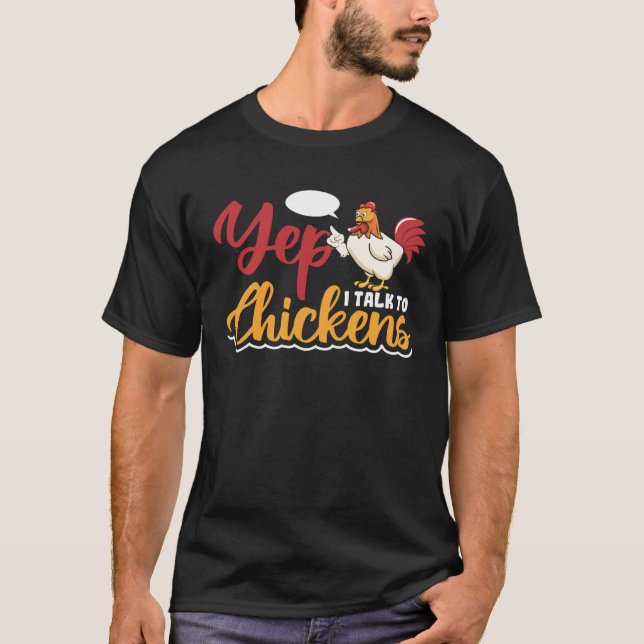 Ja, jag pratar med Chickens T Shirt (Framsida)