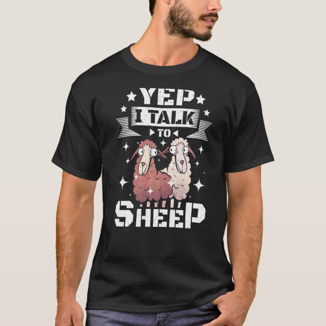 Ja, jag pratar med får t shirt (Framsida)