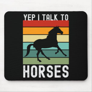 Ja, jag pratar med hästar Farmer Animal Horseck Ri Musmatta