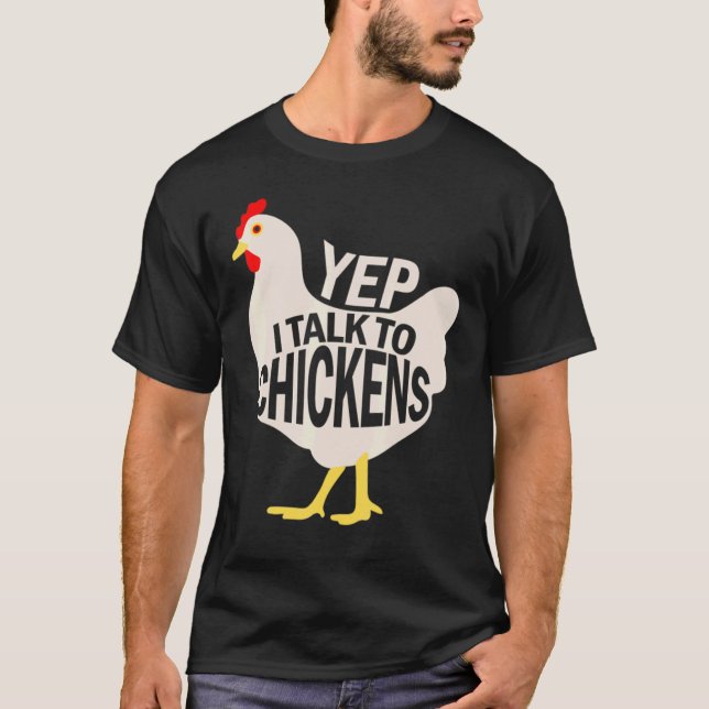 Ja, jag pratar med kycklingar t shirt (Framsida)