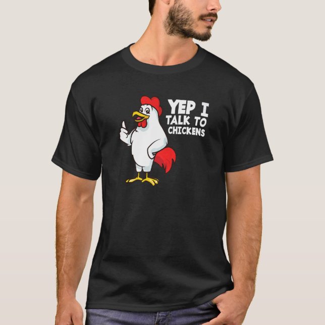 Ja, jag pratar med kycklingar t shirt (Framsida)