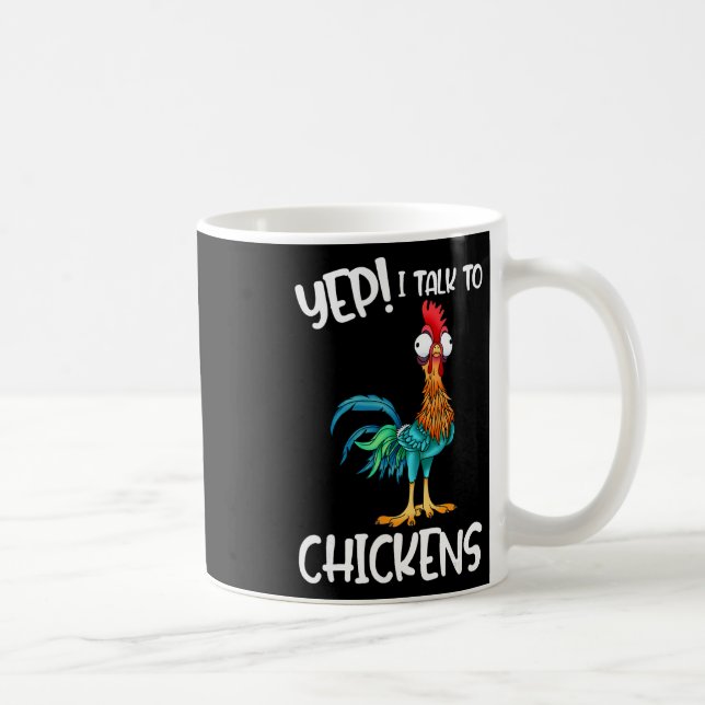 Ja, jag pratar med kycklingar Tröja Söt kyckling b Kaffemugg (Höger)