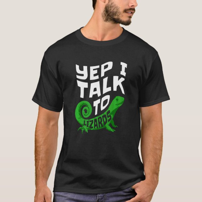Ja, jag pratar med Lizards T Shirt (Framsida)