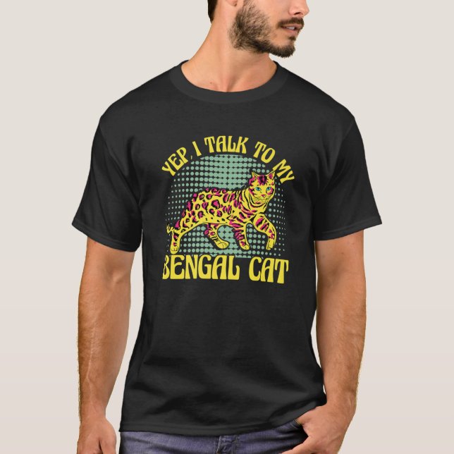 Ja, jag pratar med min bengalkatt t shirt (Framsida)