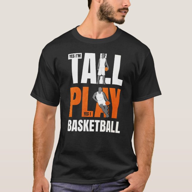 Ja, jag säger ja att jag spelar basketboll t shirt (Framsida)