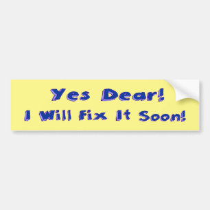 Ja, jag ska fixa det snart, Procrastination Week Bildekal