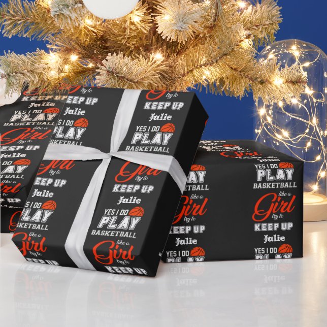 Ja, jag spelar basketboll som en flicka presentpapper (Helgdagar)