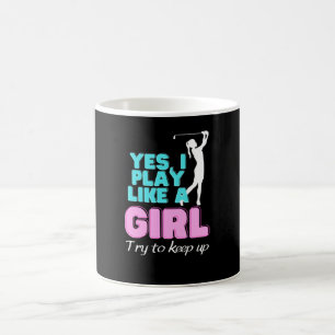 Ja, jag spelar som en tjej Golf Women Kaffemugg
