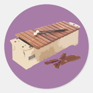 Ja, jag spelar Xylophone! Runt Klistermärke