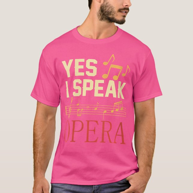 Ja, jag talar opera Singer singer-gästen T Shirt (Framsida)