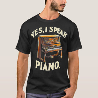 Ja, jag talar Piano Piano Funny Graphic s T Shirt