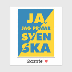 Ja, jag talar svenska klistermärken