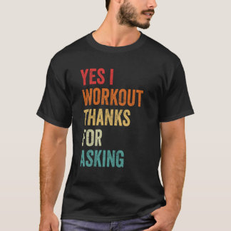 Ja jag tränar Sarcastic Muskel Grafik, Gym säger T Shirt